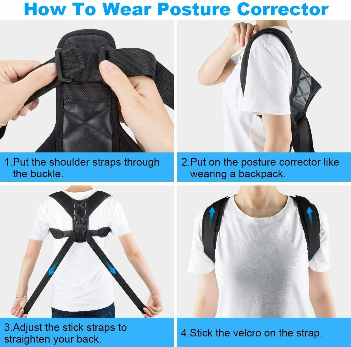 Posture Corrector Men Women Upper Back Pain