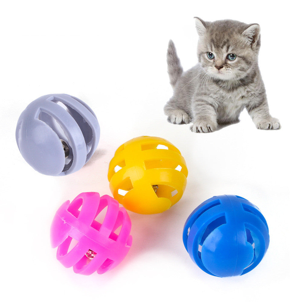 Pet Cat Toy Color Plastic Bell Ball