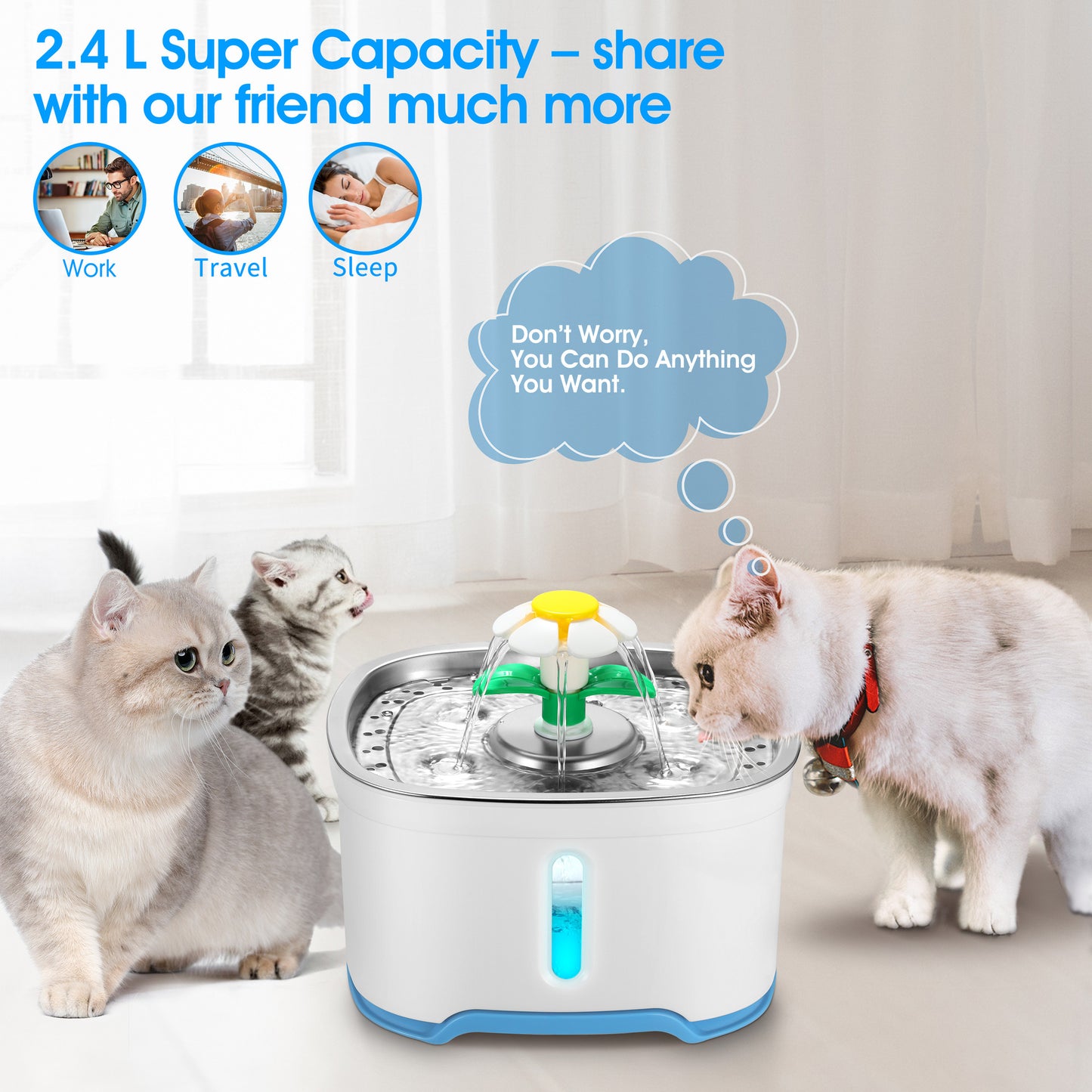 Stainless Steel Pet Water Dispenser Stainless Steel Water Dispenser